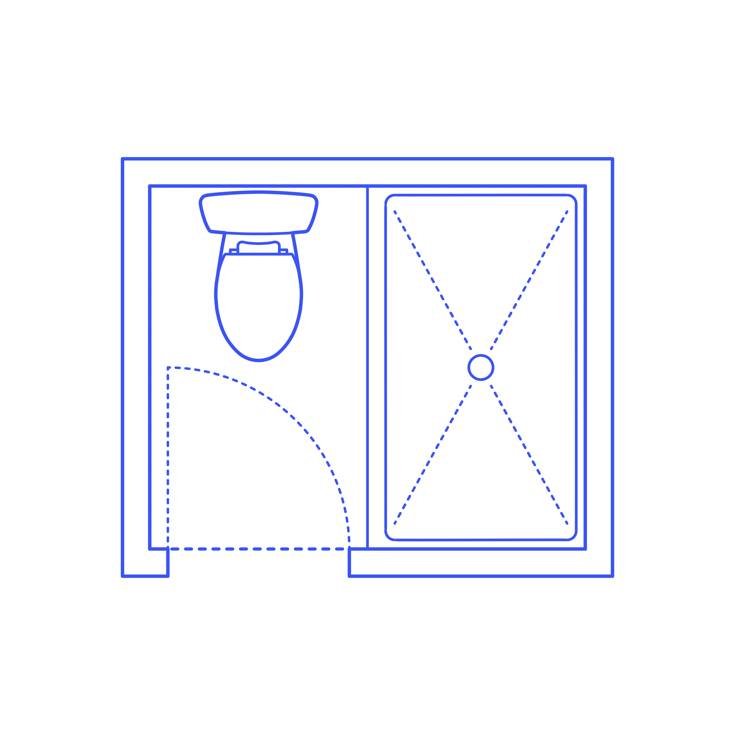 Layouts Bathrooms Half Shower 1 Wall Line Art Svg Vector Free Vectors